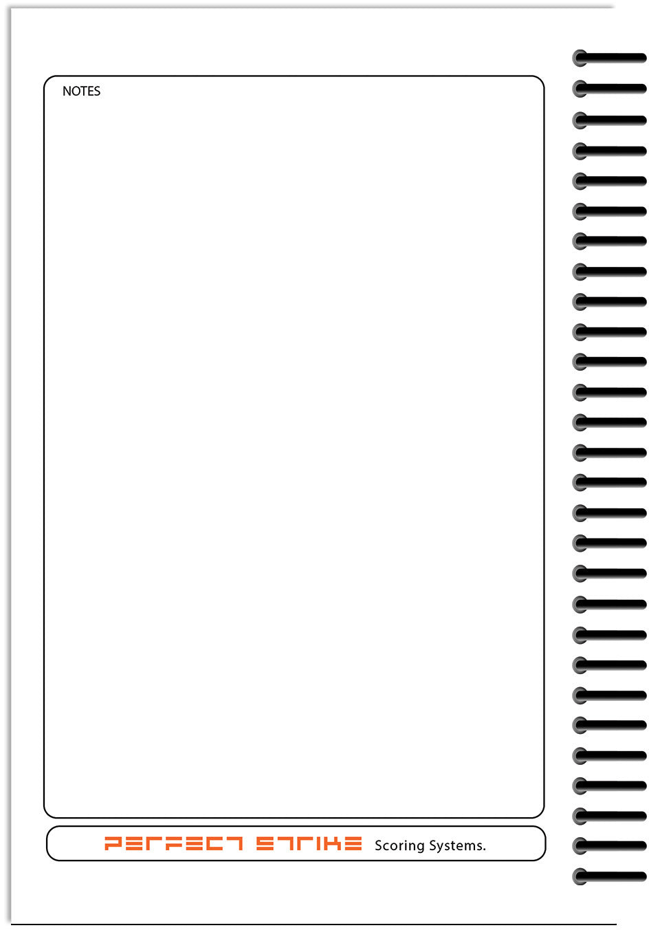 Perfect Strike Chess SCOREBOOK with Rules and Scoring Instructions. Heavy duty. Practice and Competition. (5.5" x 8.5") LS-25:60-AZ