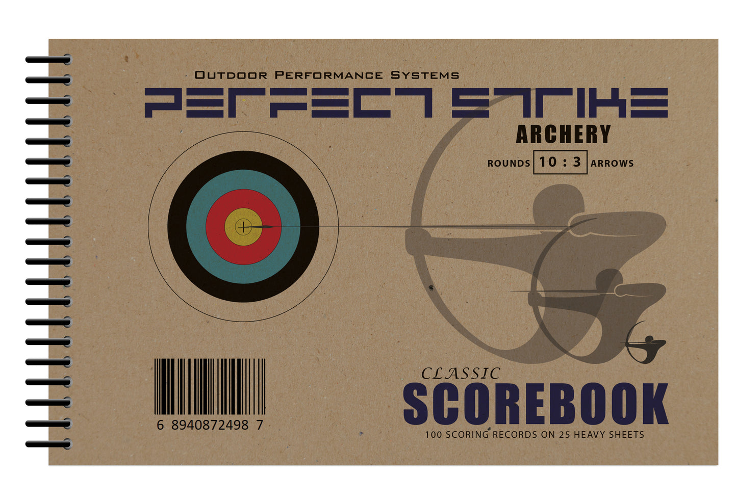 Perfect Strike Archery SCOREBOOK with Scoring Instructions. Perfect Strike System 10:3.