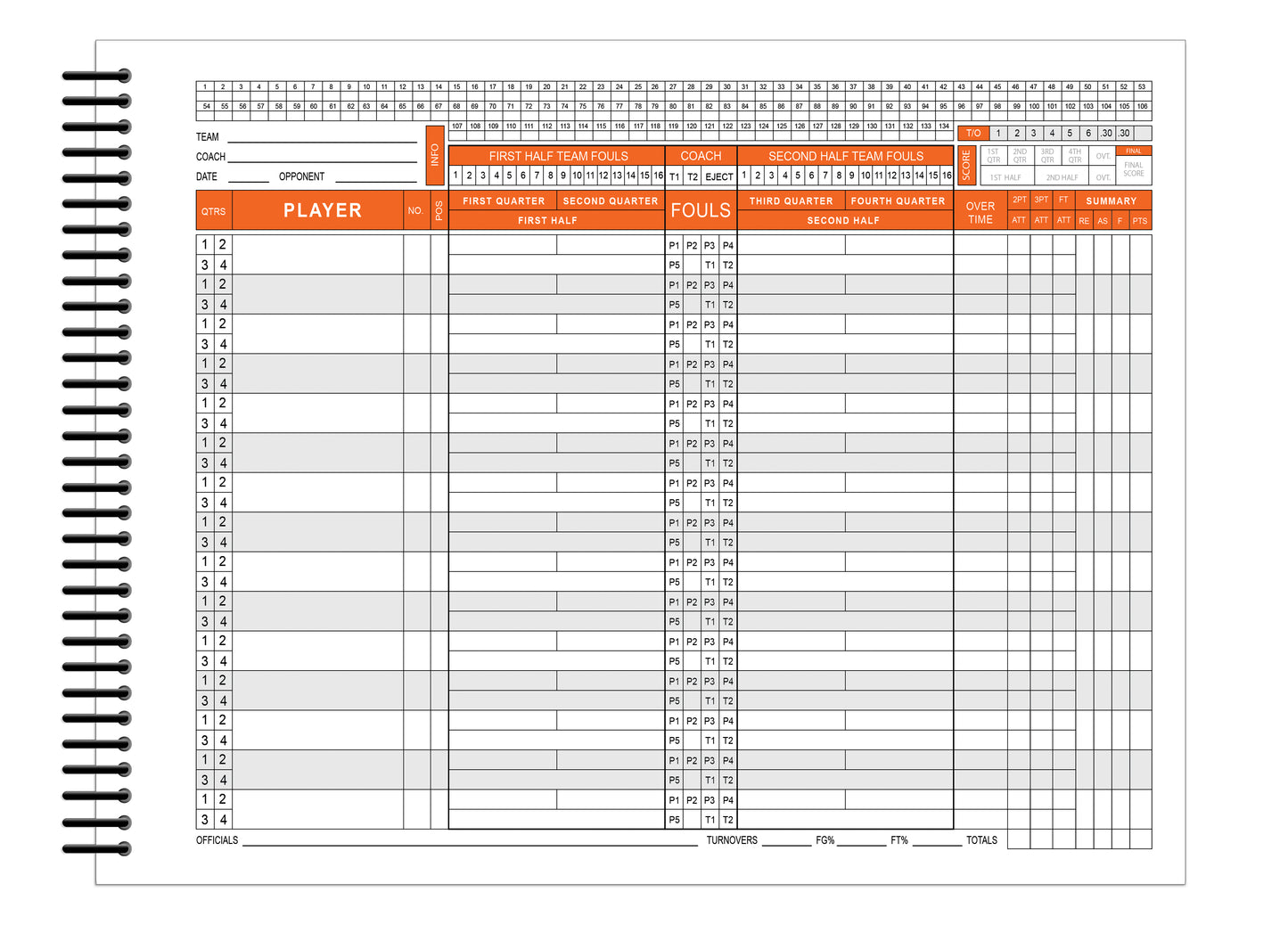 Perfect Strike BASKETBALL Scorebook with Rules and Scoring Instructions : Side-by-Side. Heavy Duty. Youth and Adult Basketball. LS-15P.