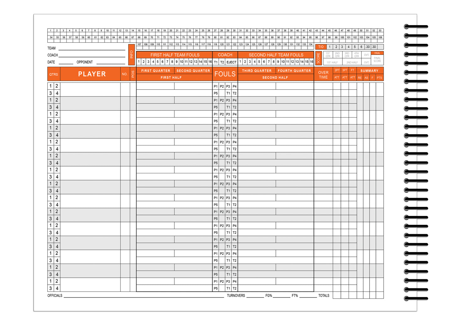 Perfect Strike BASKETBALL Scorebook with Rules and Scoring Instructions : Side-by-Side. Heavy Duty. Youth and Adult Basketball. LS-15P.