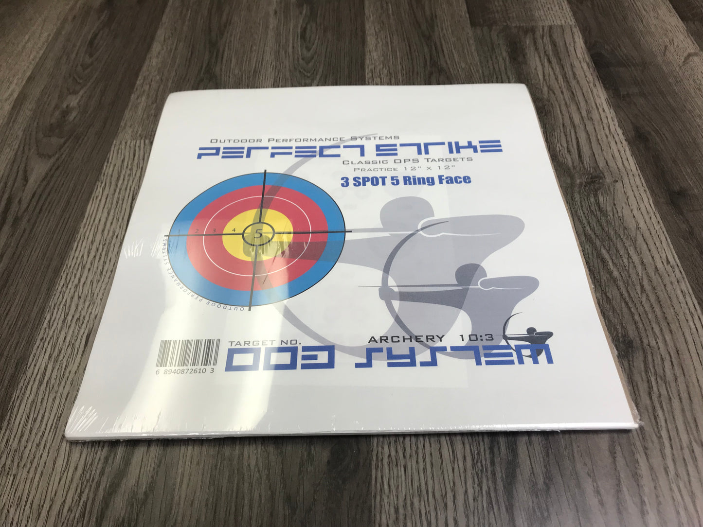 Perfect Strike ARCHERY SYSTEM Targets. CLASSIC OPS No. 003. Three Spot Targets. 12" x 12".
