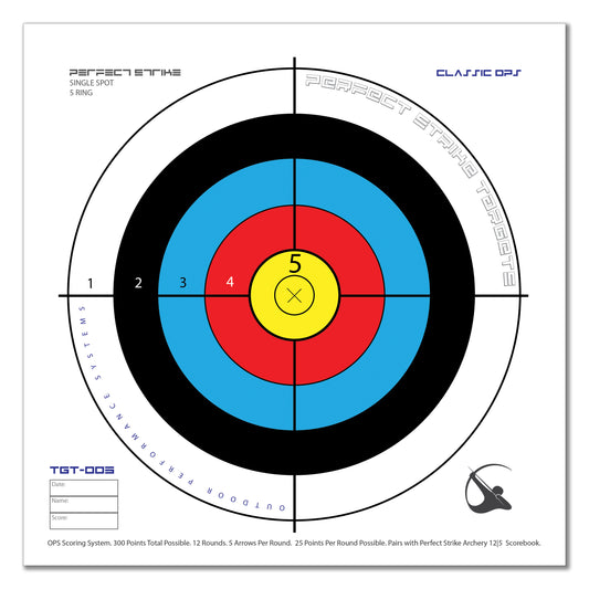 Perfect Strike ARCHERY SYSTEM Targets. CLASSIC OPS No. 005. Single. 12" x 12".