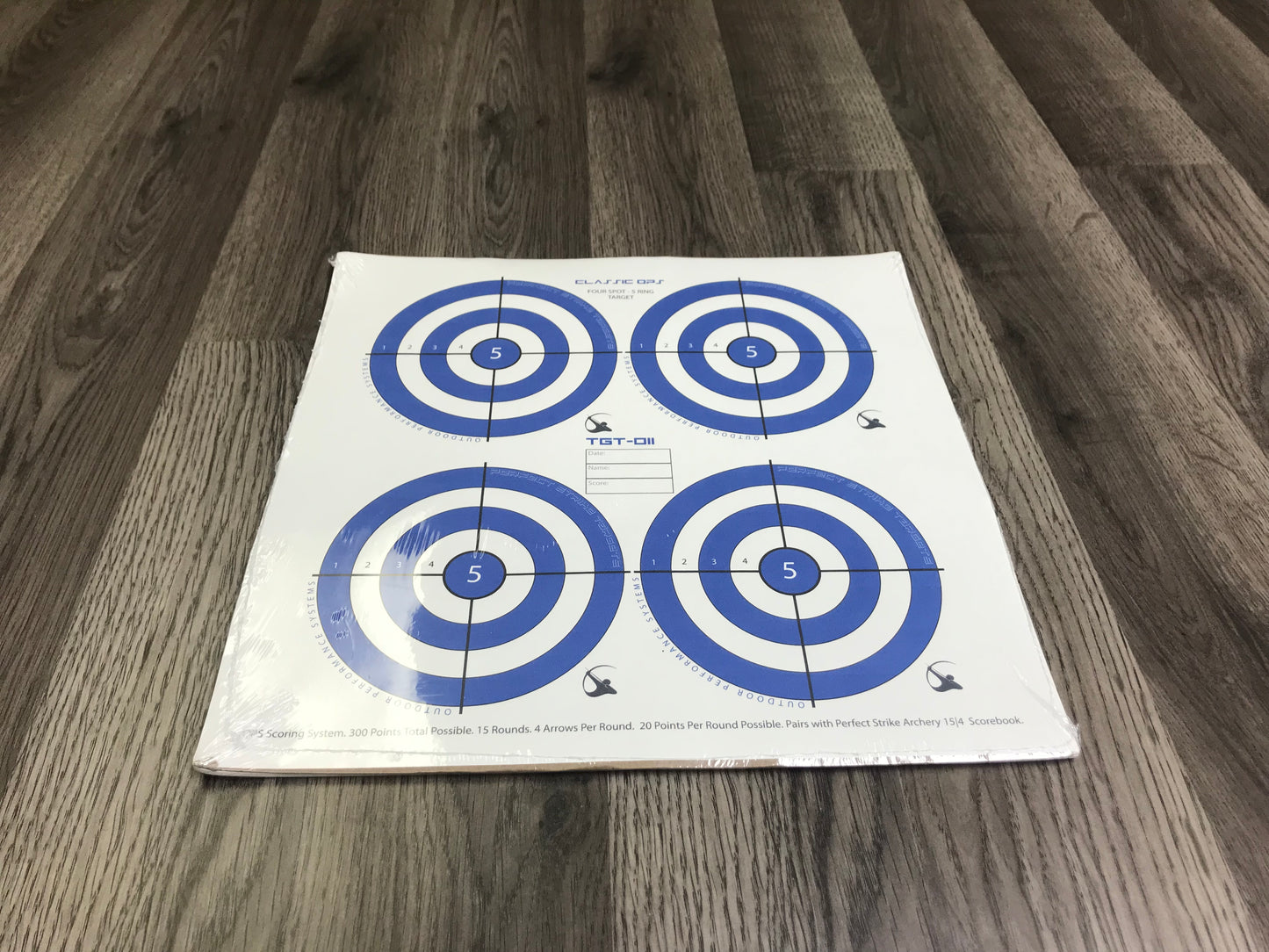 Perfect Strike ARCHERY SYSTEM Targets. CLASSIC OPS No. 011. 4 Spot Targets. 12" x 12".