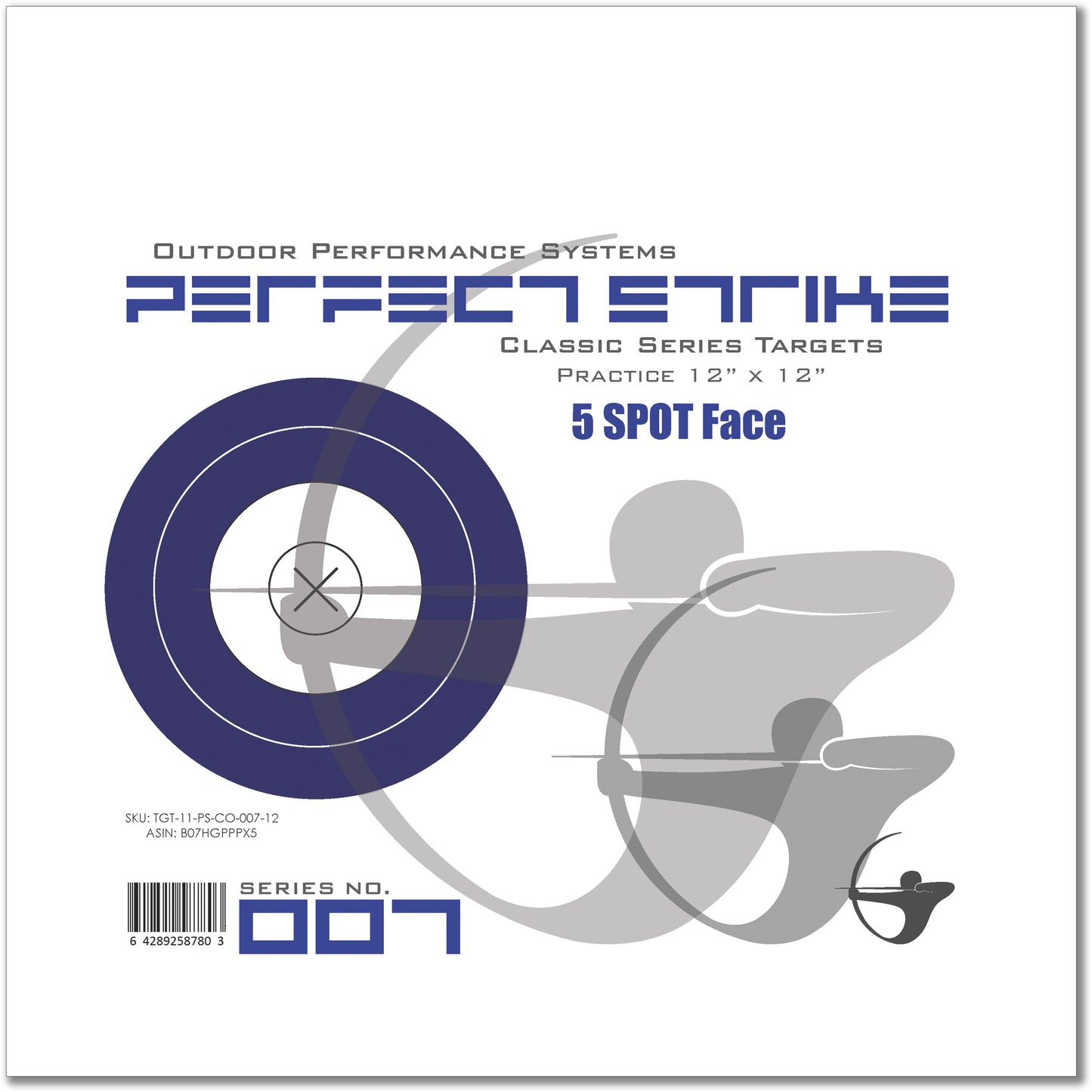 Perfect Strike Archery TARGETS. Classic OPS 007. Five Spot Targets. (12" x 12")