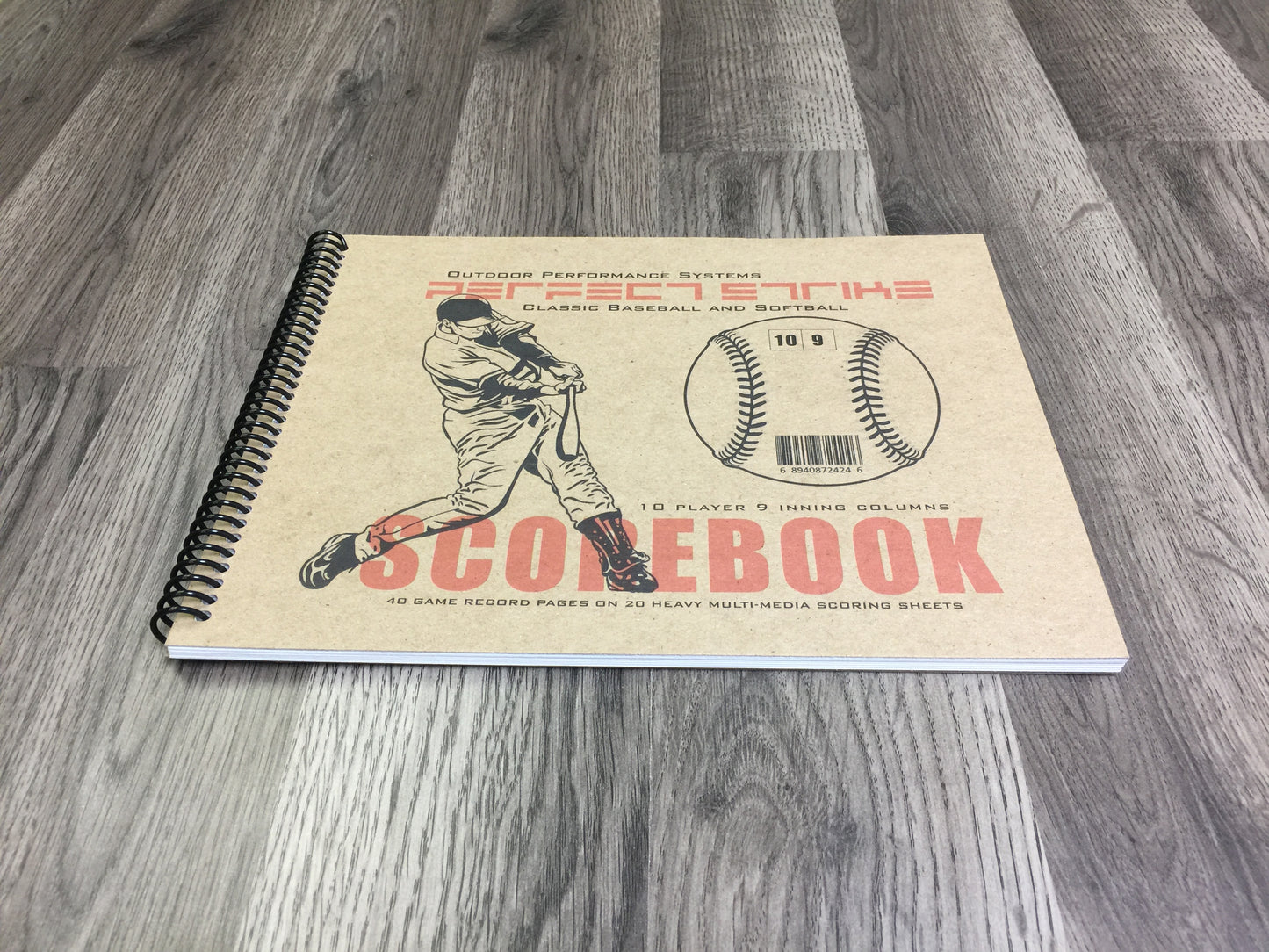 Perfect Strike BASEBALL Scorebook with Rules and Scoring Instructions. Heavy Duty. Youth or Adult Baseball and Softball. LS-10:9.