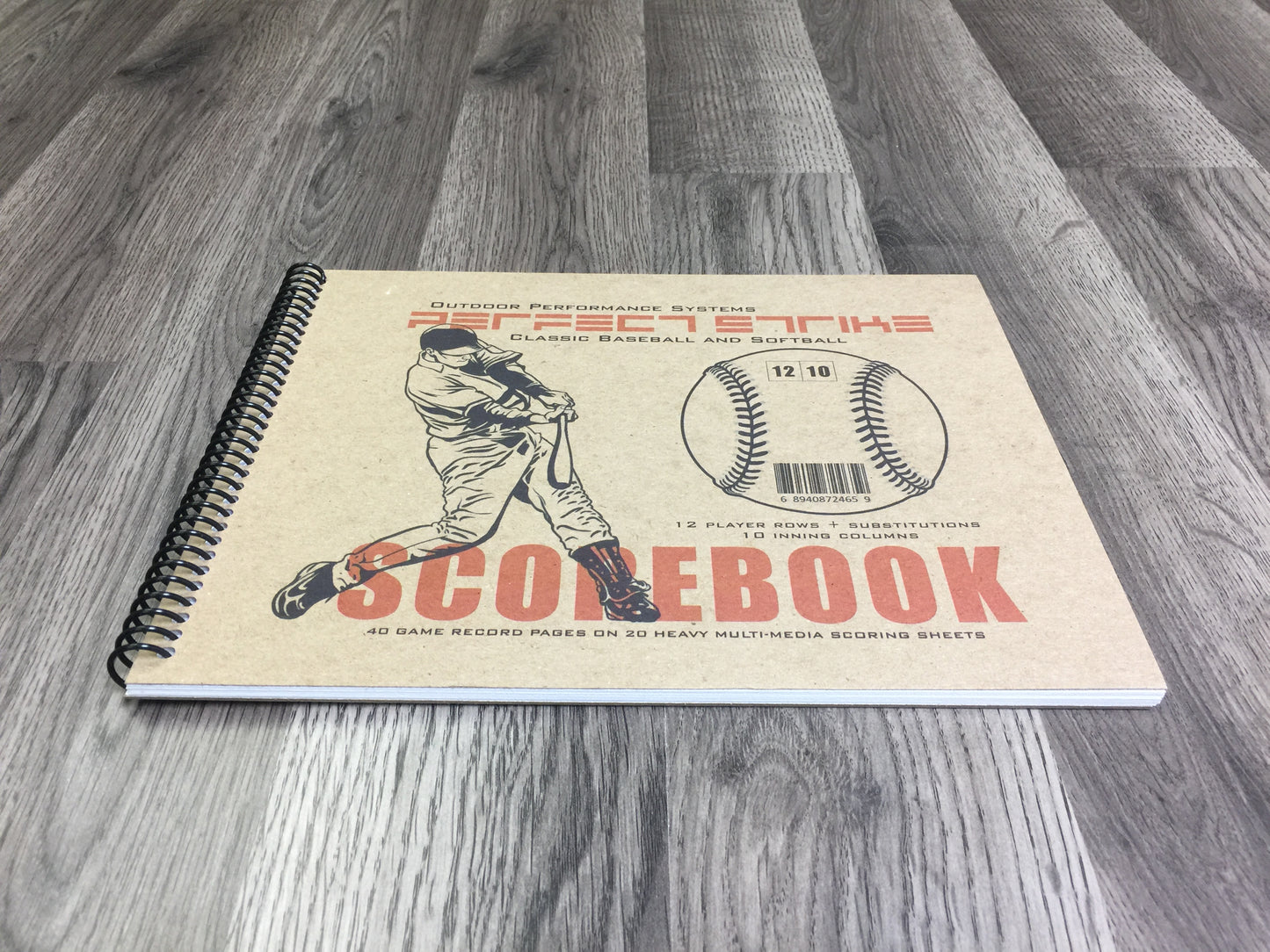 Perfect Strike BASEBALL Scorebook with Rules and Scoring Instructions. Heavy Duty. Youth or Adult Baseball and Softball. LS-12:10.