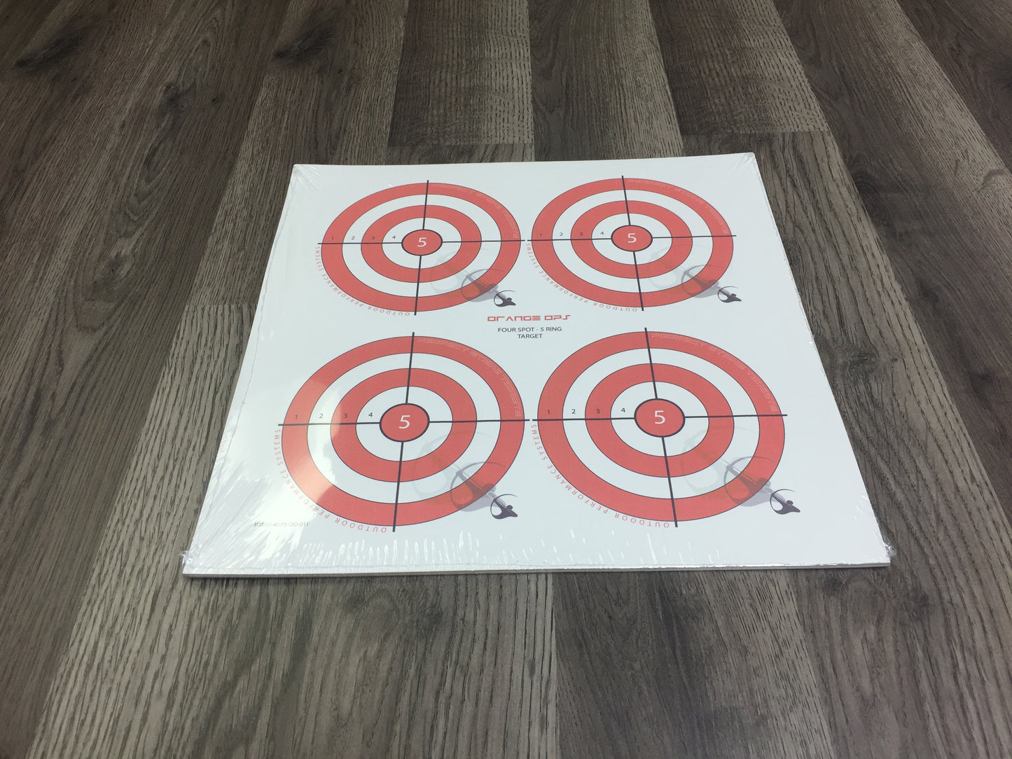 Perfect Strike ARCHERY Targets. ORANGE OPS No. 011. Four Spot Targets. (12" x 12").