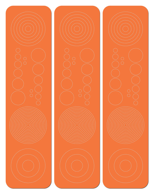 Perfect Strike Archery Circles and Dots Decals for Scope Lenses. Adhesive backed vinyl decals. (Matte Orange)