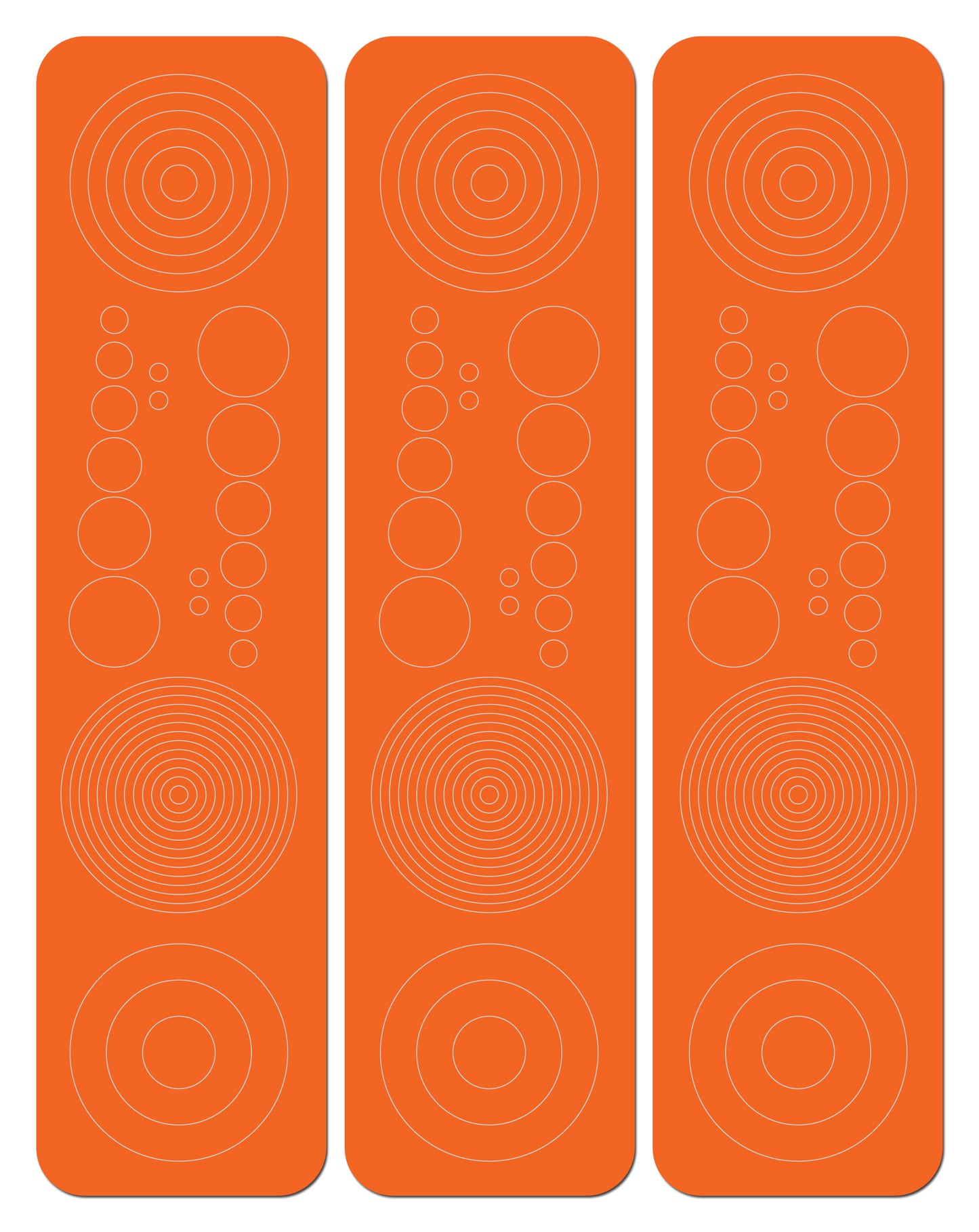 Perfect Strike Archery Circles and Dots Decals for Scope Lenses. Adhesive backed vinyl decals. (Orange)