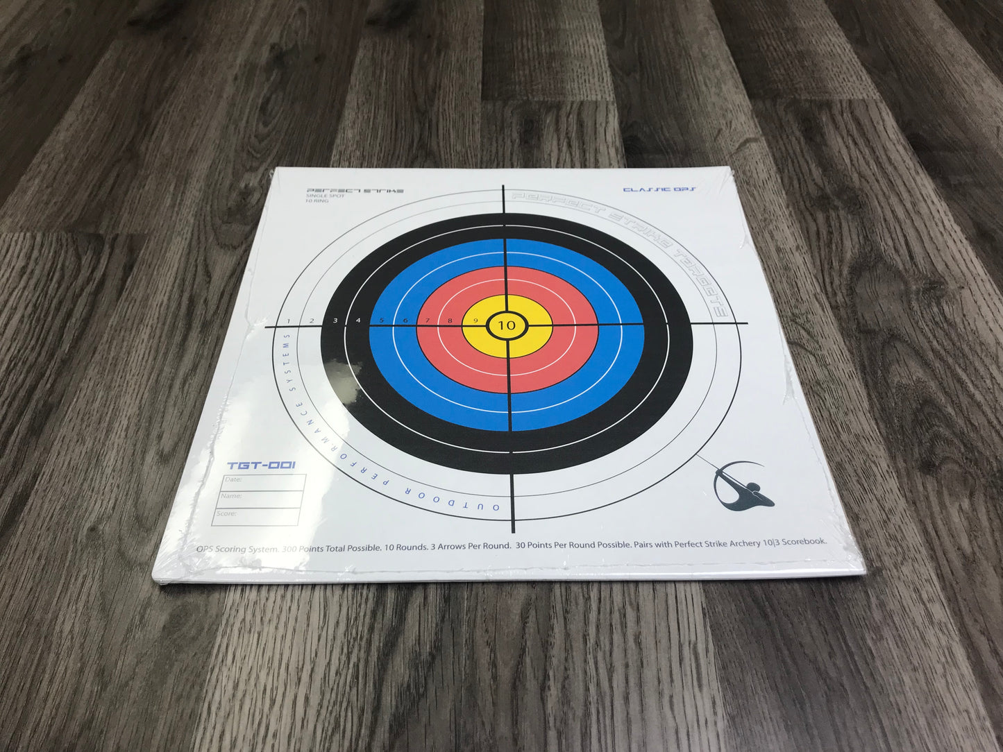 Perfect Strike ARCHERY SYSTEM Targets. CLASSIC OPS No. 001. Single Spot. 12" x 12".