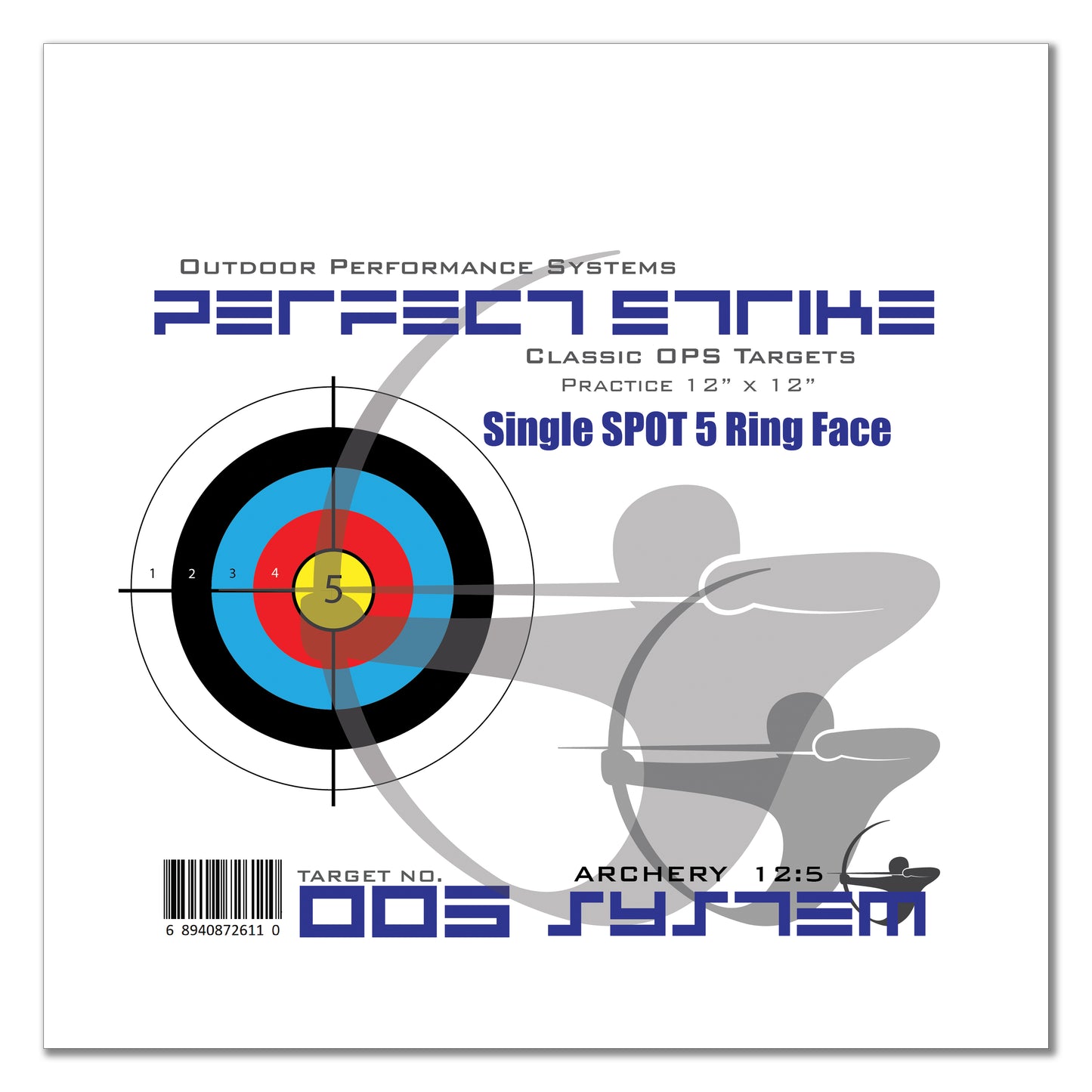 Perfect Strike ARCHERY SYSTEM Targets. CLASSIC OPS No. 005. Single. 12" x 12".